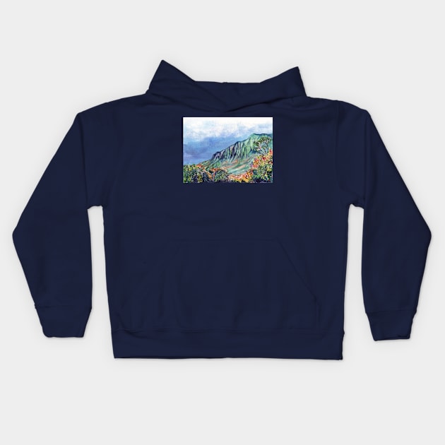 Kauai Kalalau Valley Kids Hoodie by KauaiArtist